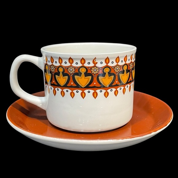 Vintage 1960s H. Aynsley & Co Ltd English Ironstone Staffordshire Cup Saucer - Picture 1 of 12